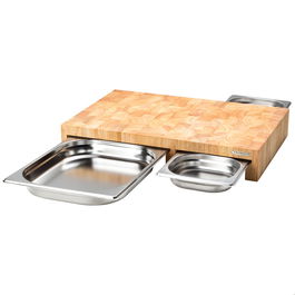 Continenta Tabla Cortar Con 3 Bandejas Acero Inoxidable 50x32.5cm